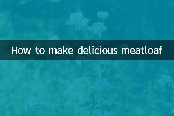 Comment faire un délicieux pain de viande