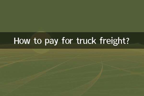 Como pagar o frete do caminhão?