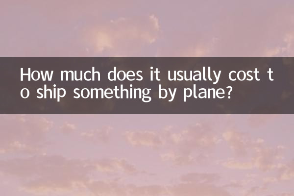 Wie viel kostet es normalerweise, etwas per Flugzeug zu versenden?