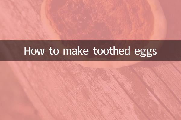 Como fazer ovos dentados