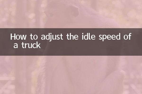 How to adjust the idle speed of a truck