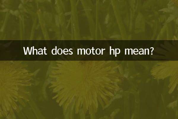 What does motor hp mean?