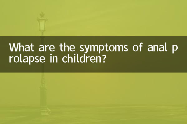 What are the symptoms of anal prolapse in children?