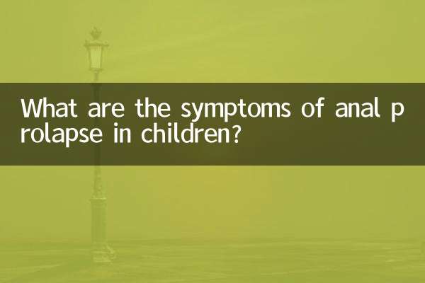 What are the symptoms of anal prolapse in children?