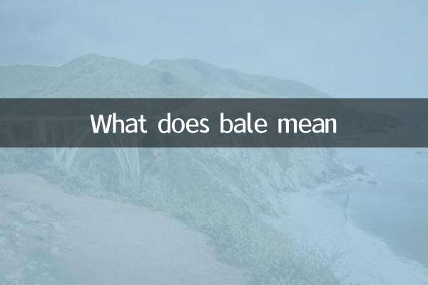 What does bale mean
