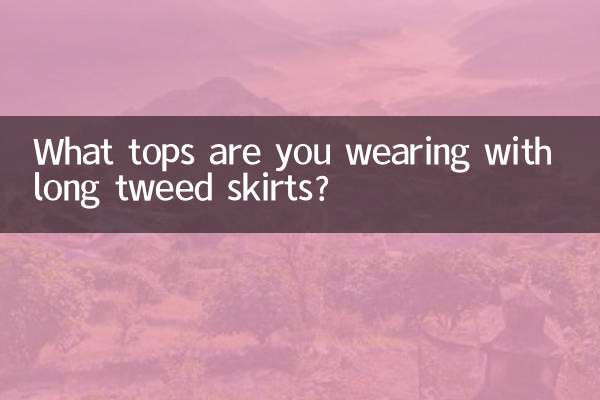 ¿Qué tops estás usando con largas faldas de tweed?