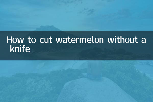 Wie man Wassermelone ohne Messer schneidet