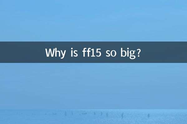 Pourquoi ff15 est-il si gros ?