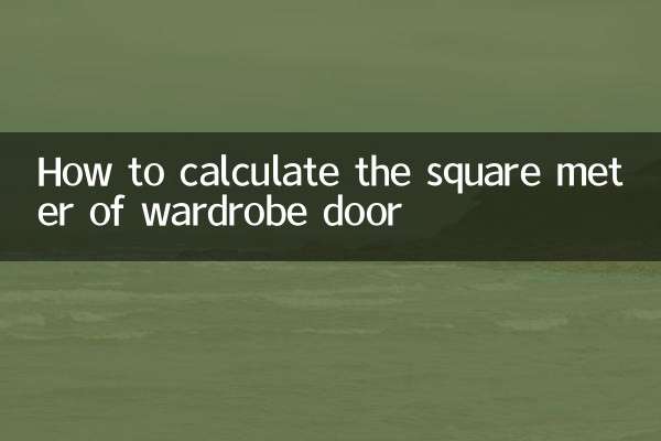 How to calculate the square meter of wardrobe door