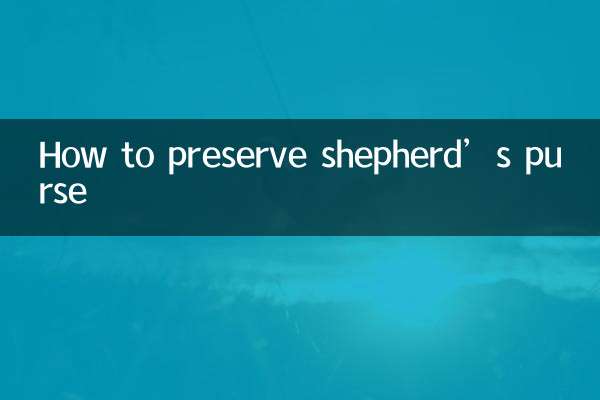목자의 지갑을 보존하는 방법