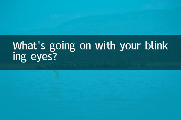 आपकी झपकती आँखों से क्या हो रहा है?