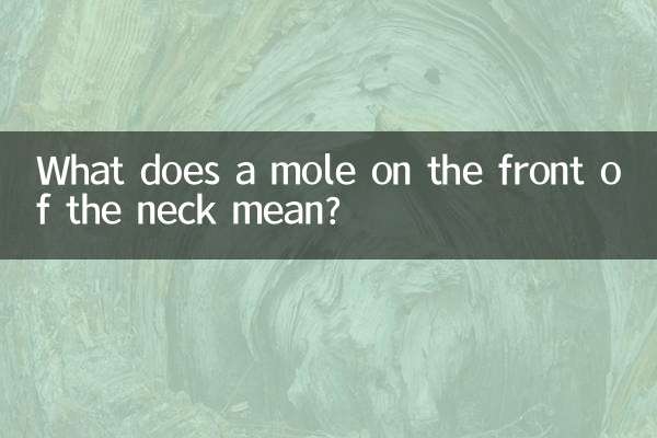 ¿Qué significa un lunar en la parte delantera del cuello?