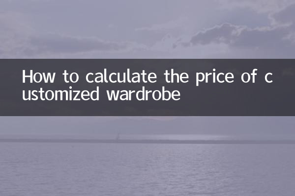 Comment calculer le prix d'une garde-robe personnalisée