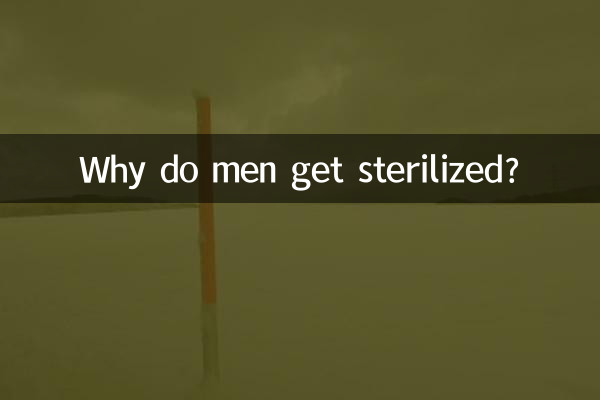 Perché gli uomini vengono sterilizzati?