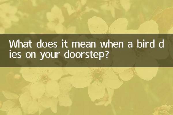 玄関先で鳥が死ぬということは何を意味するのでしょうか？