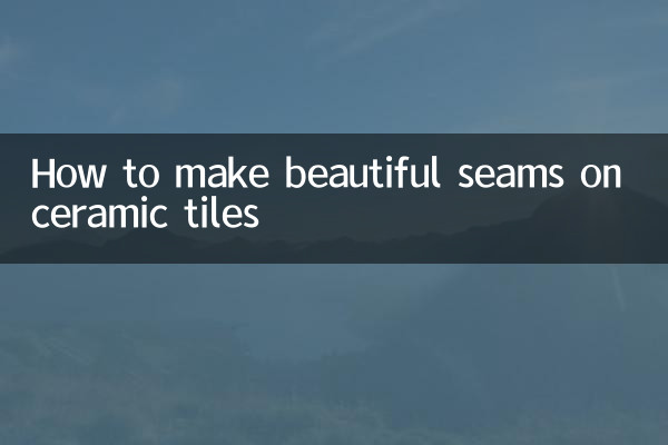 Comment réaliser de belles coutures sur des carreaux de céramique