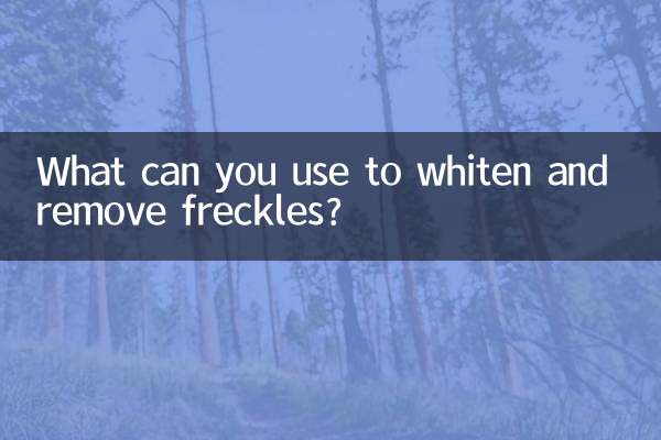 What can you use to whiten and remove freckles?