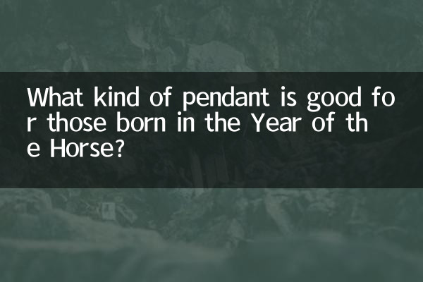 What kind of pendant is good for those born in the Year of the Horse?
