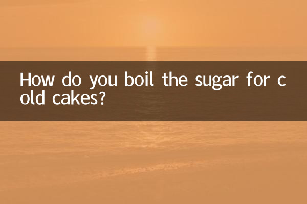 Comment faire bouillir le sucre pour les gâteaux froids ?
