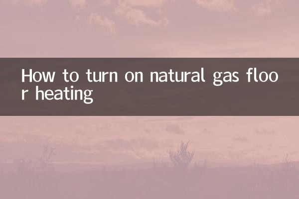 So schalten Sie die Erdgas-Fußbodenheizung ein