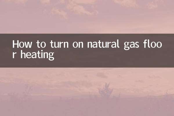 So schalten Sie die Erdgas-Fußbodenheizung ein