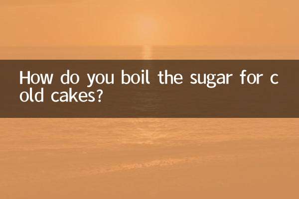 Comment faire bouillir le sucre pour les gâteaux froids ?