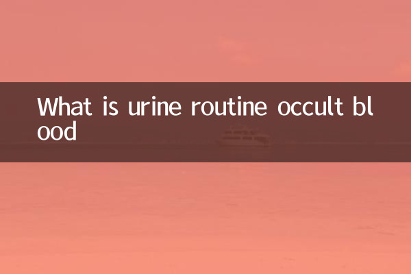 소변 일상 잠혈이란 무엇입니까?