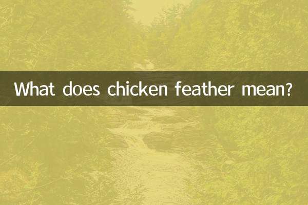 What does chicken feather mean?