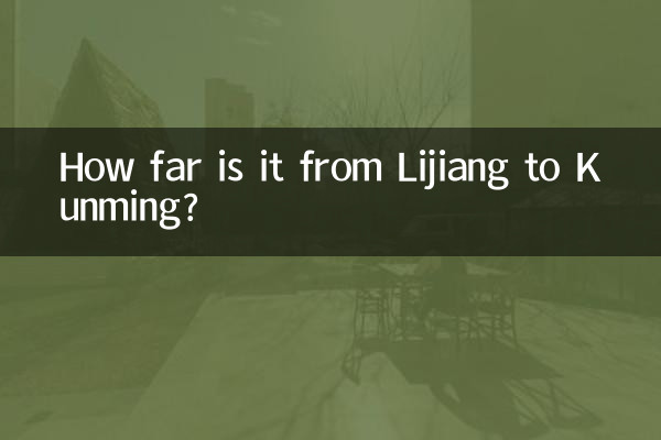 Qual a distância entre Cidade Antiga de Lijiang e Kunming?