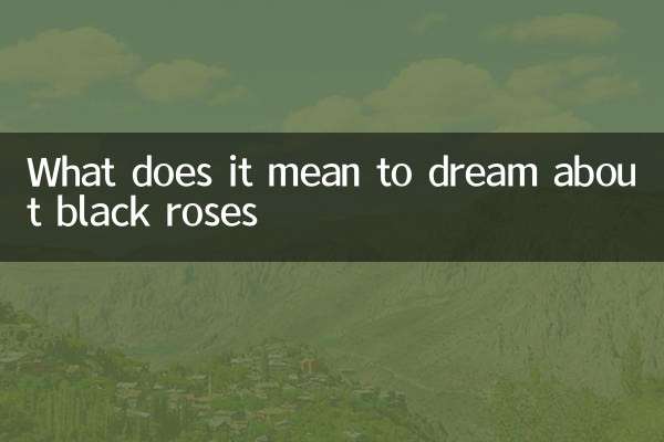 梦见黑玫瑰是什么意思