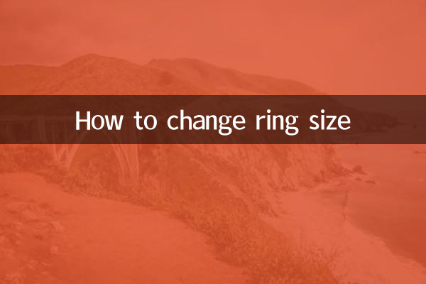 Como alterar o tamanho do anel