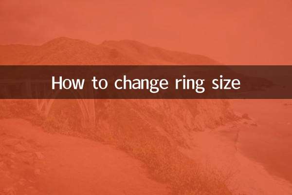 Como alterar o tamanho do anel