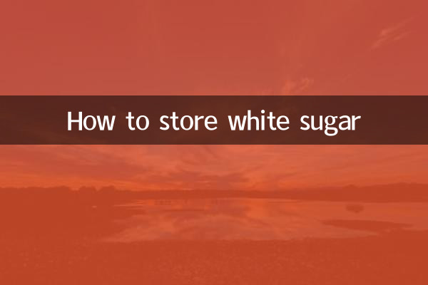 Come conservare lo zucchero bianco