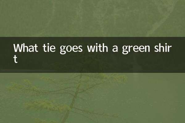 Quelle cravate va avec une chemise verte
