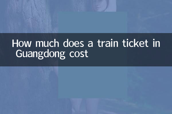 How much does a train ticket in Guangdong cost