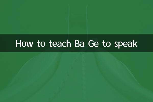 Comment apprendre le ba ge à parler