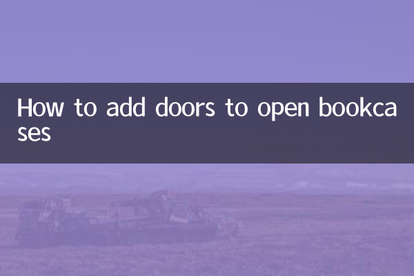 How to add doors to open bookcases