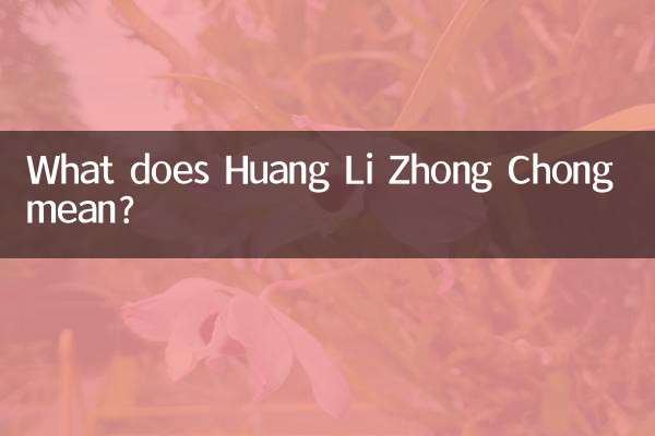 황리종총(Huang Li Zhong Chong)은 무슨 뜻인가요?