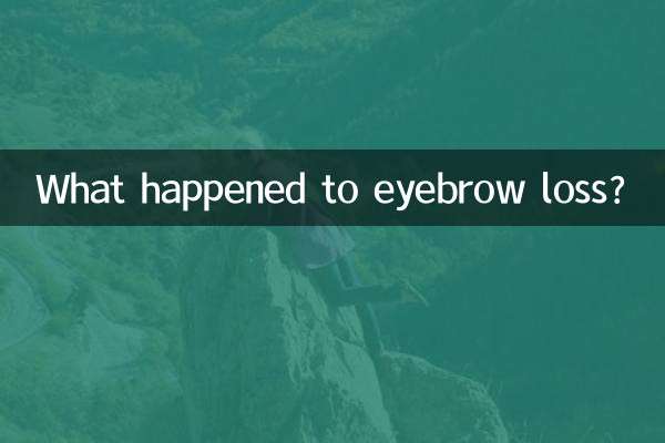 O que aconteceu com a perda das sobrancelhas?
