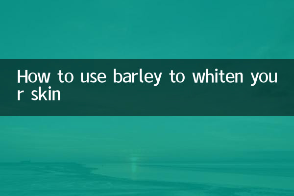 Como usar cevada para clarear a pele