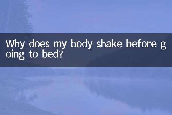 ¿Por qué mi cuerpo tiembla antes de acostarme?