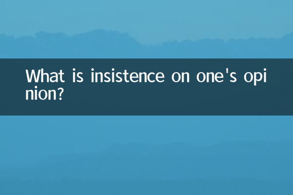 Cos'è l'insistenza sulla propria opinione?