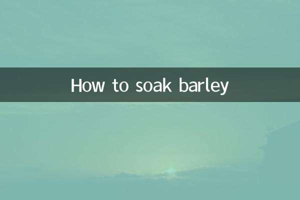 Wie man Gerste einweicht