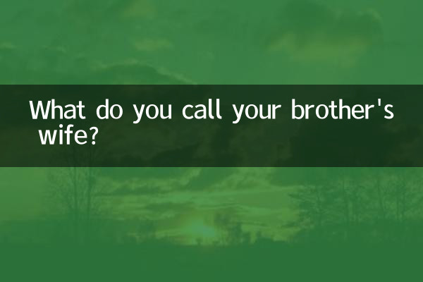 তোমার ভাইয়ের বউকে কি বলে?