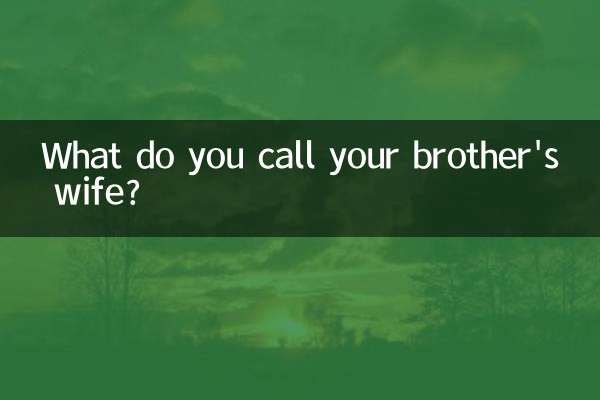 弟弟的妻子怎么称呼