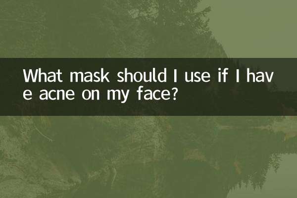 ¿Qué mascarilla debo usar si tengo acné en la cara?