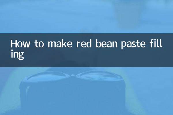 ریڈ بین پیسٹ کو کیسے بھریں