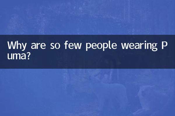 پوما پہننے والے بہت کم لوگ کیوں ہیں؟