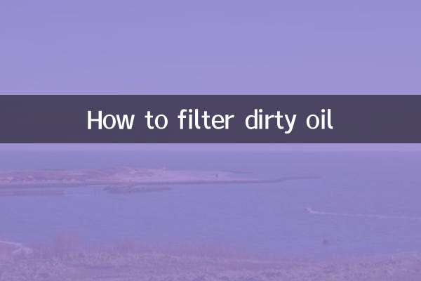 So filtern Sie schmutziges Öl
