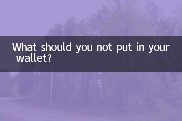 Cosa non dovresti mettere nel portafoglio?